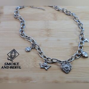 Custom Silver Charm Necklace D028